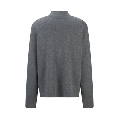 Dior Zipped Cardigan with Dior Embroidery "Gray Wool Interlock"
