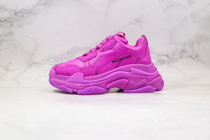 Balenciaga Triple S "Fuschia Pink-All Over Logo"