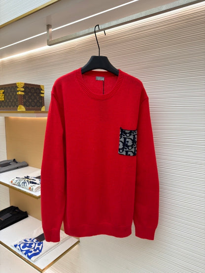 Dior Oblique Sweater "Red Cotton Jersey"