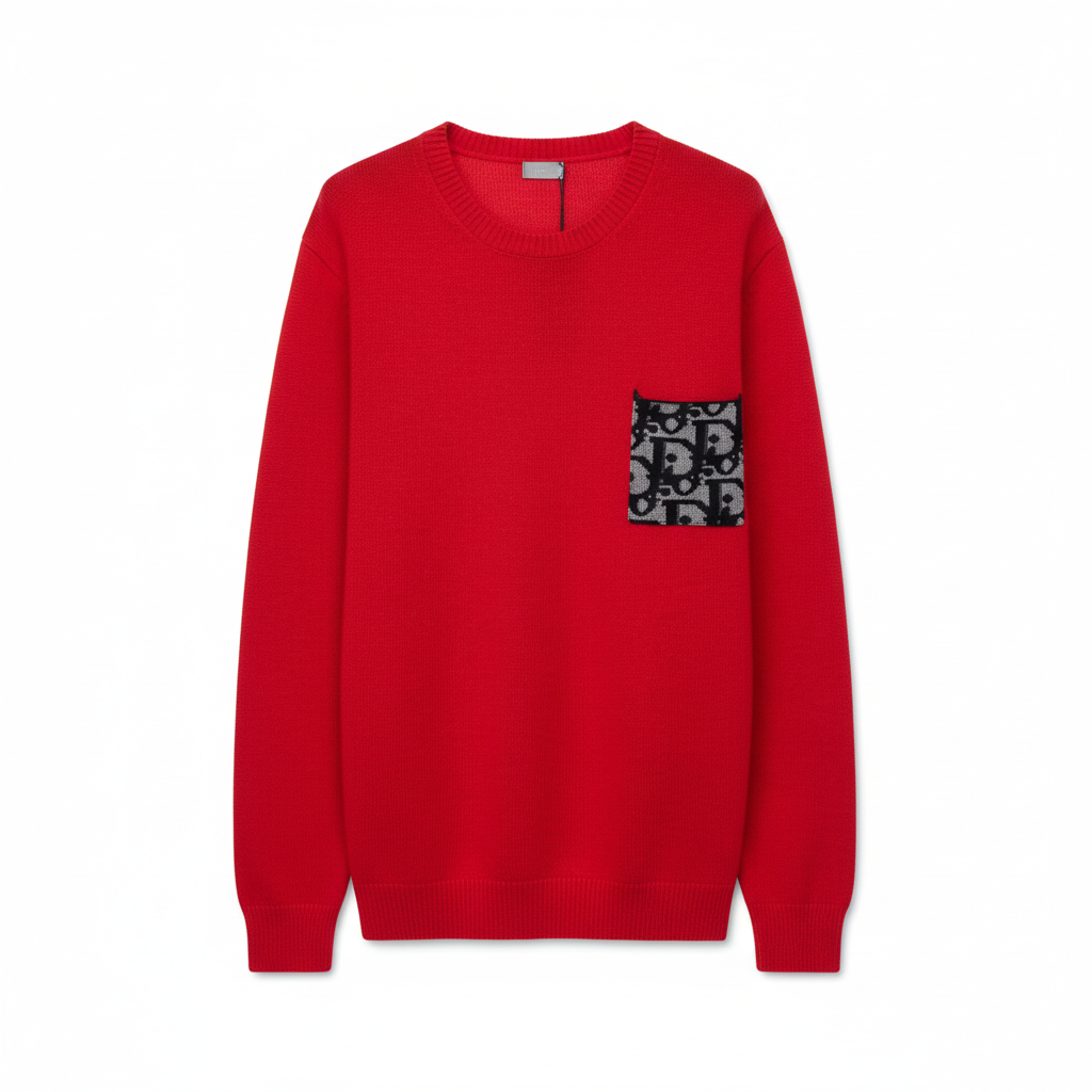Dior Oblique Sweater "Red Cotton Jersey"