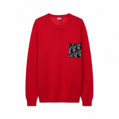 Dior Oblique Sweater "Red Cotton Jersey"