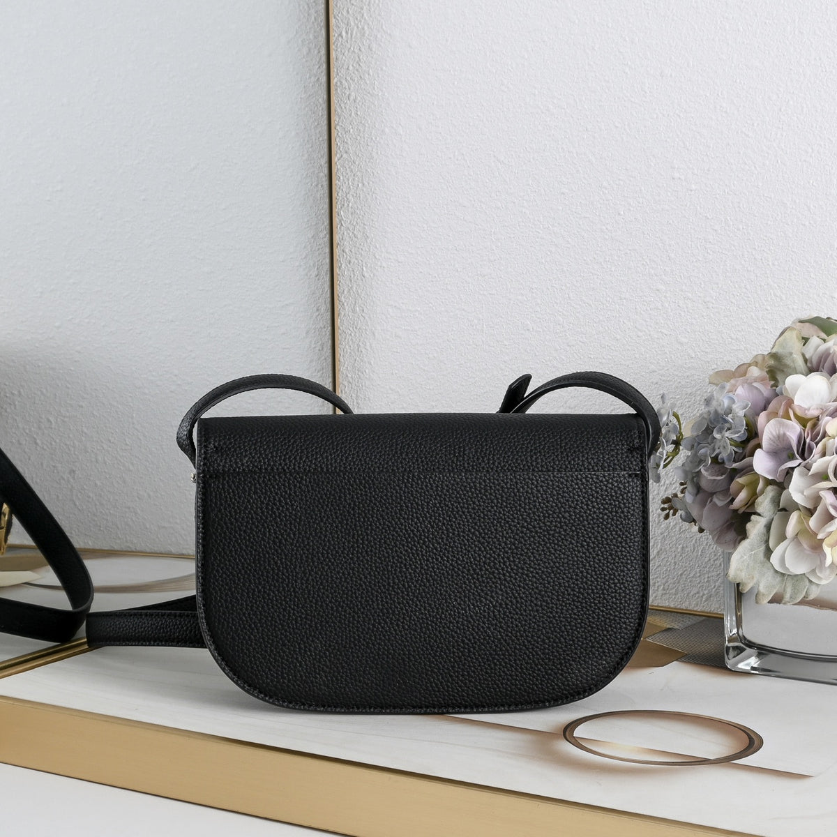 Dior Medium Dior Médaillon Flap Bag "Black Grained Calfskin"