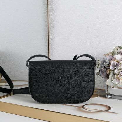 Dior Medium Dior Médaillon Flap Bag "Black Grained Calfskin"