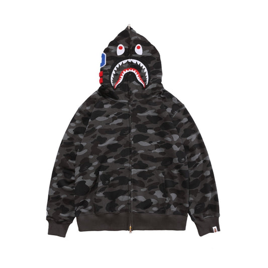 BAPE Colour Camo Shark Full Zip Hoodie "Black"