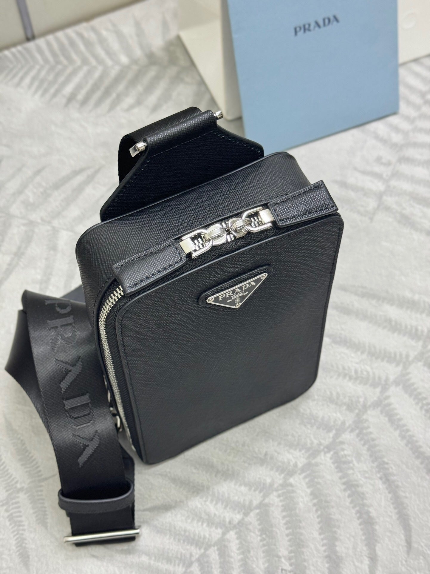 Prada Brique Saffiano Leather Bag
