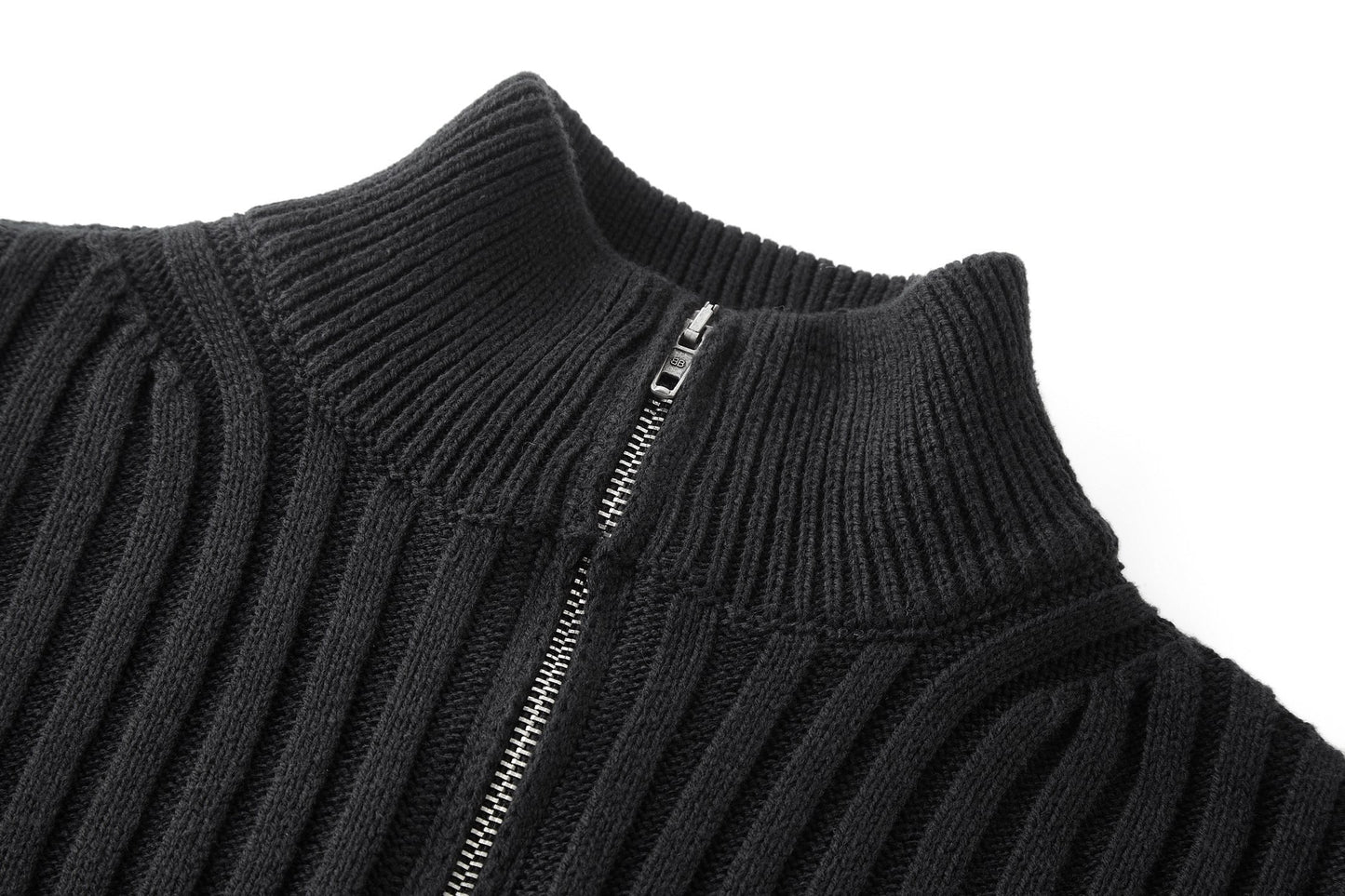 Balenciaga Half-Zip High Neck Sweater "Black"