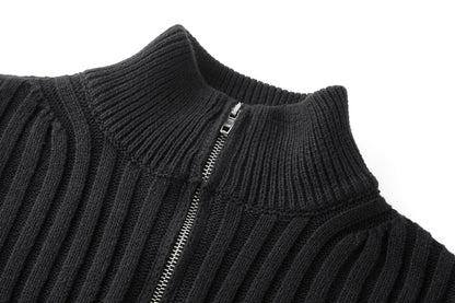 Balenciaga Half-Zip High Neck Sweater "Black"
