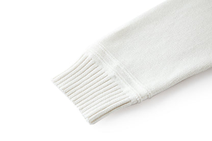 Gucci Knit Cotton Wool Sweater with Intarsia "White"