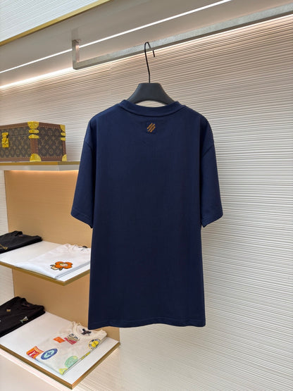 Louis Vuitton Denim Signature Short-Sleeved T-Shirt "Deep Navy"