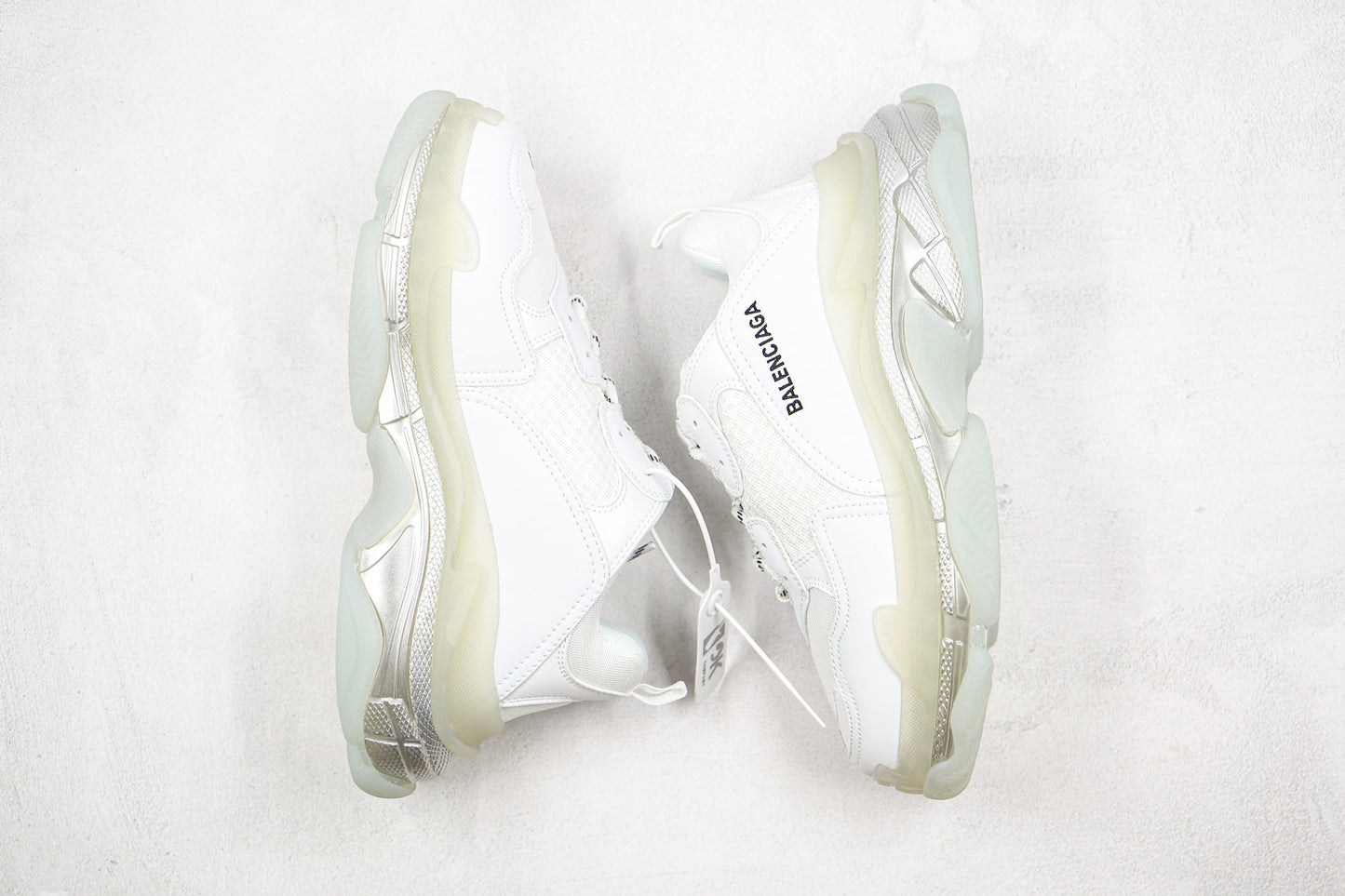 Balenciaga Triple S "White-Silver Sole"