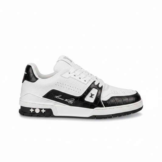 Louis Vuitton LV Trainers "White-Black Crocodile"