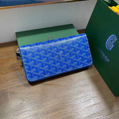 Goyard Matignon GM Wallet "Sky Blue"