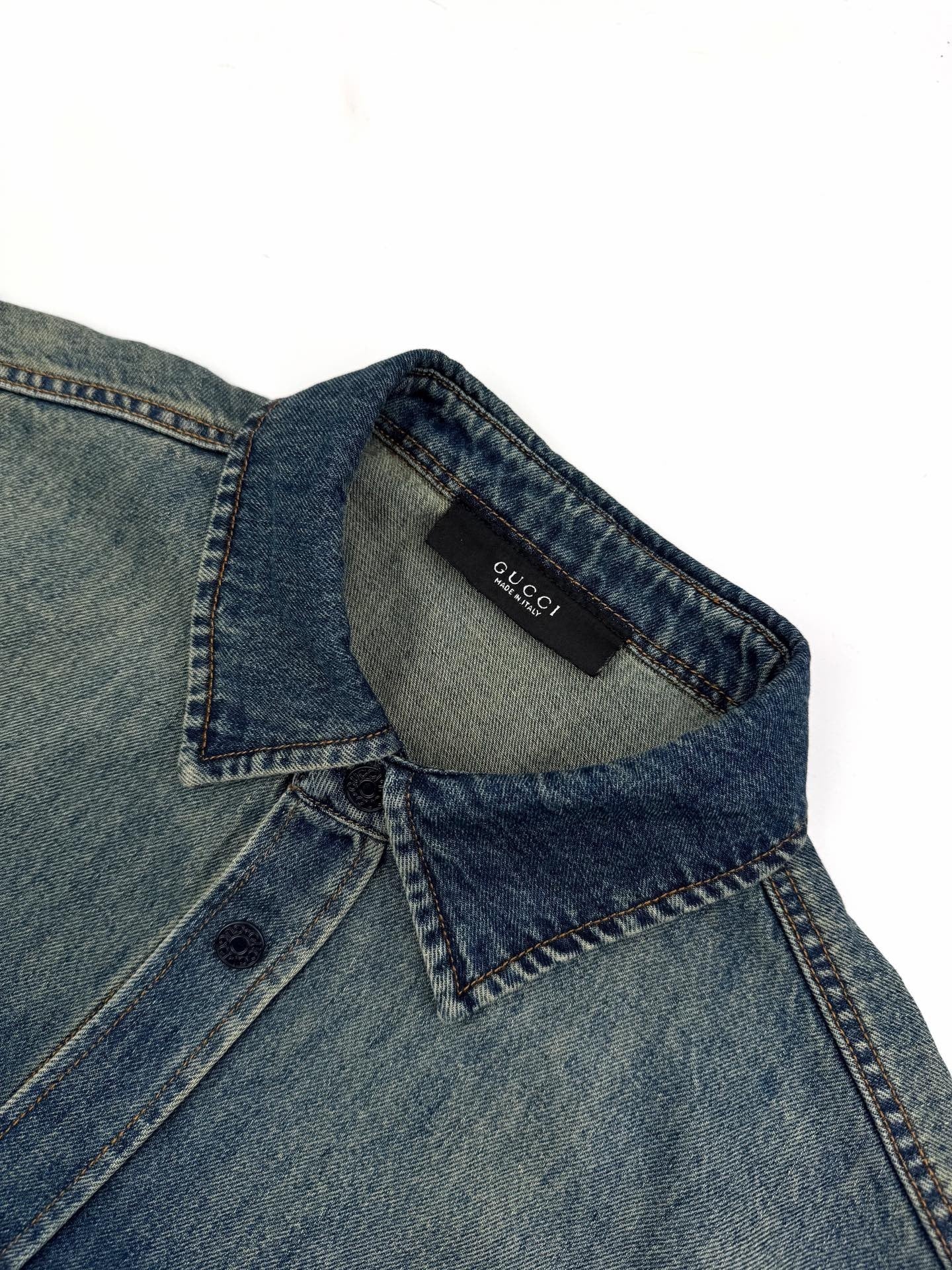 Gucci Washed Certified Cotton Denim Shirt
