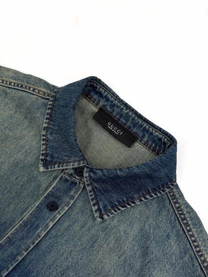Gucci Washed Certified Cotton Denim Shirt