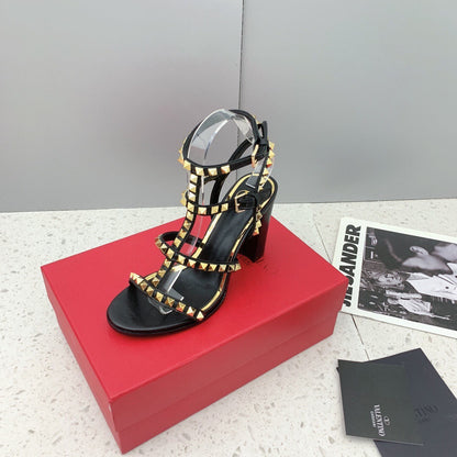 Valentino Rockstud Ankle Strap Sandal 90 mm "Black"