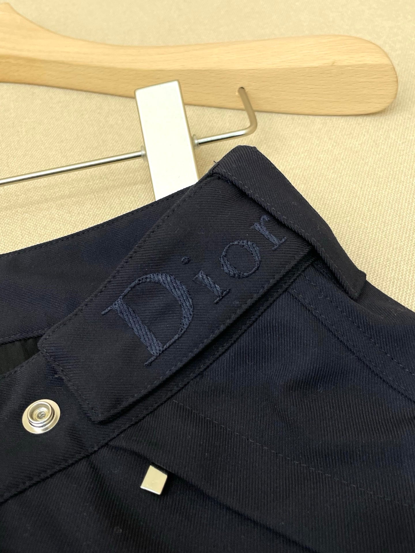 Dior Embroidered Cargo Pants "Blue Virgin Wool Blend"