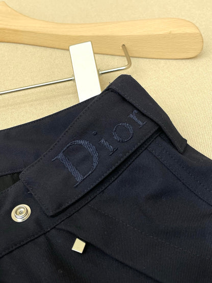 Dior Embroidered Cargo Pants "Blue Virgin Wool Blend"