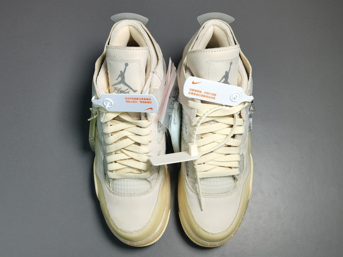 Off-White x Air Jordan 4 Retro SP "Sail"
