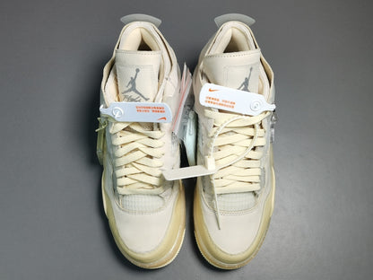 Off-White x Air Jordan 4 Retro SP "Sail"