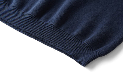 Gucci Knit Cotton T-shirt with Embroidery "Navy"