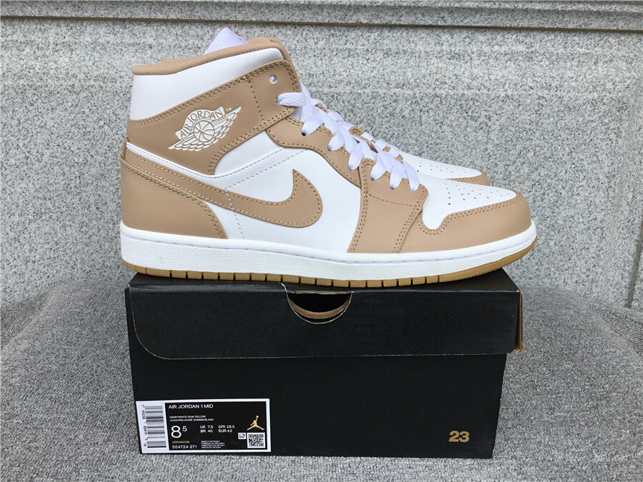 Air Jordan 1 Mid "Tan Gum"