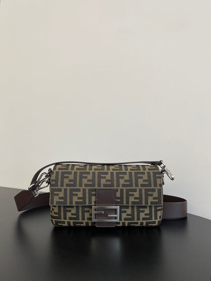 Fendi Baguette FF Jacquard Fabric Bag