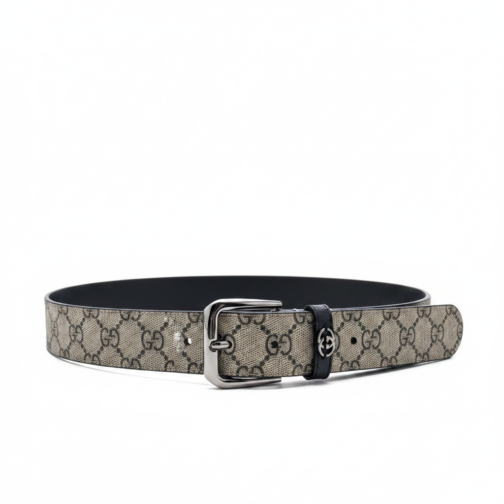 Gucci Belt with Interlocking G Detail "Beige"
