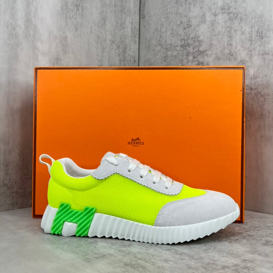 Hermes Bouncing Sneakers "Neon Yellow-Grey"