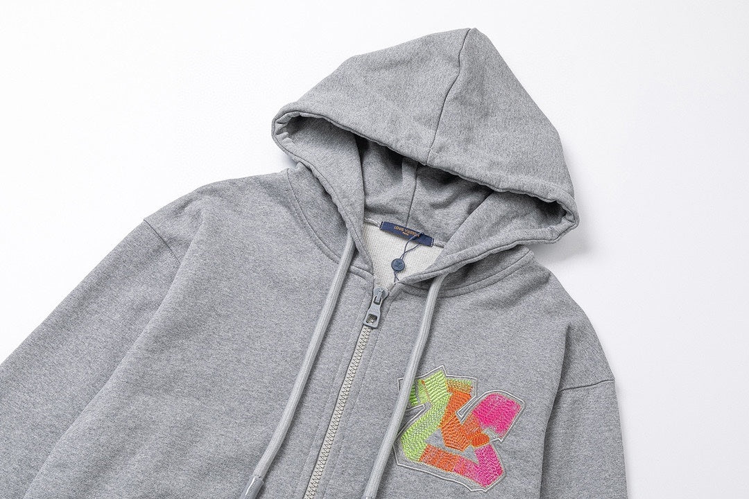 Louis Vuitton Graffiti Hoodie "Grey"