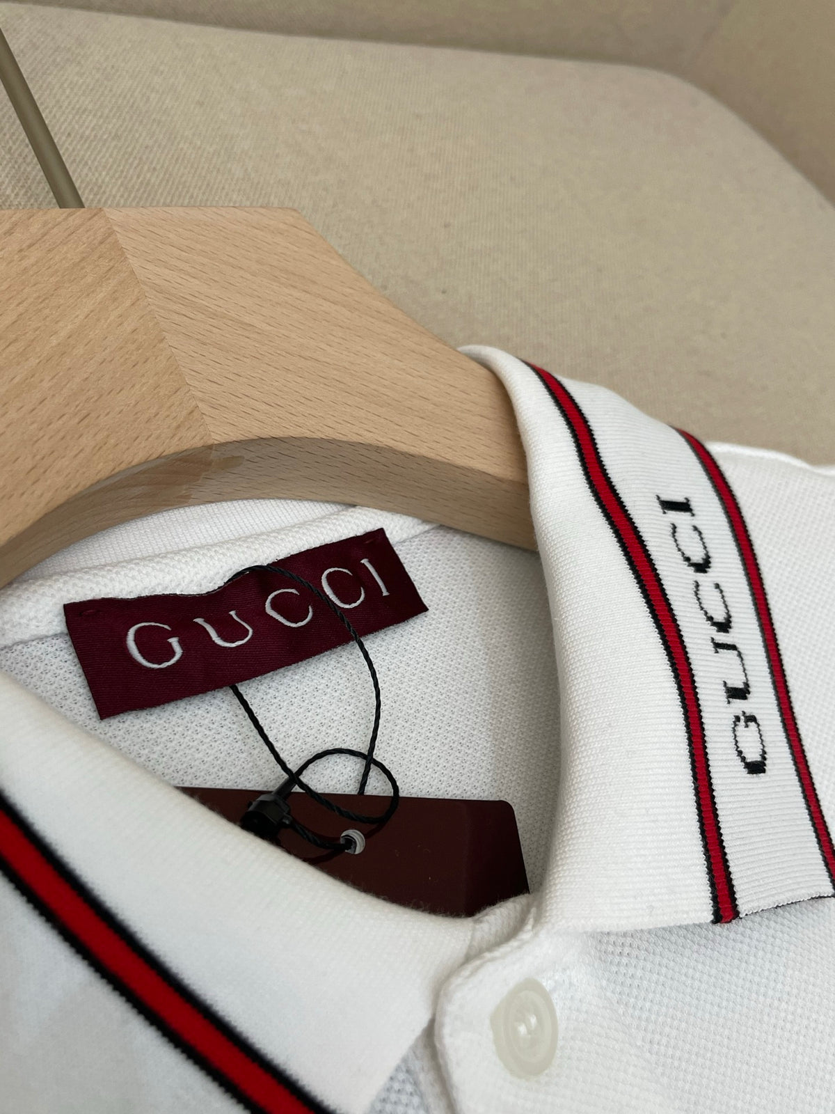 Gucci Cotton Piquet Polo Shirt "White"