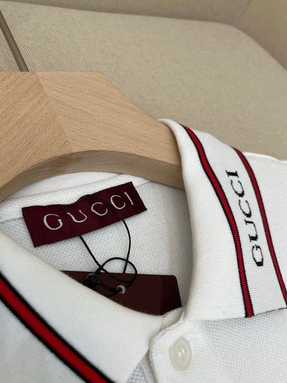 Gucci Cotton Piquet Polo Shirt "White"