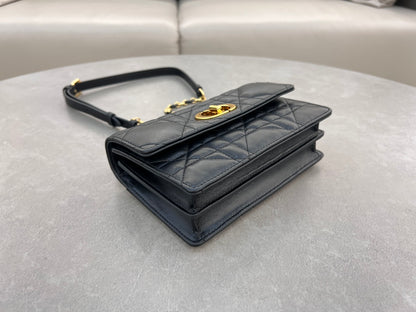 Dior Miss Caro Mini Bag "Black Macrocannage Lambskin"