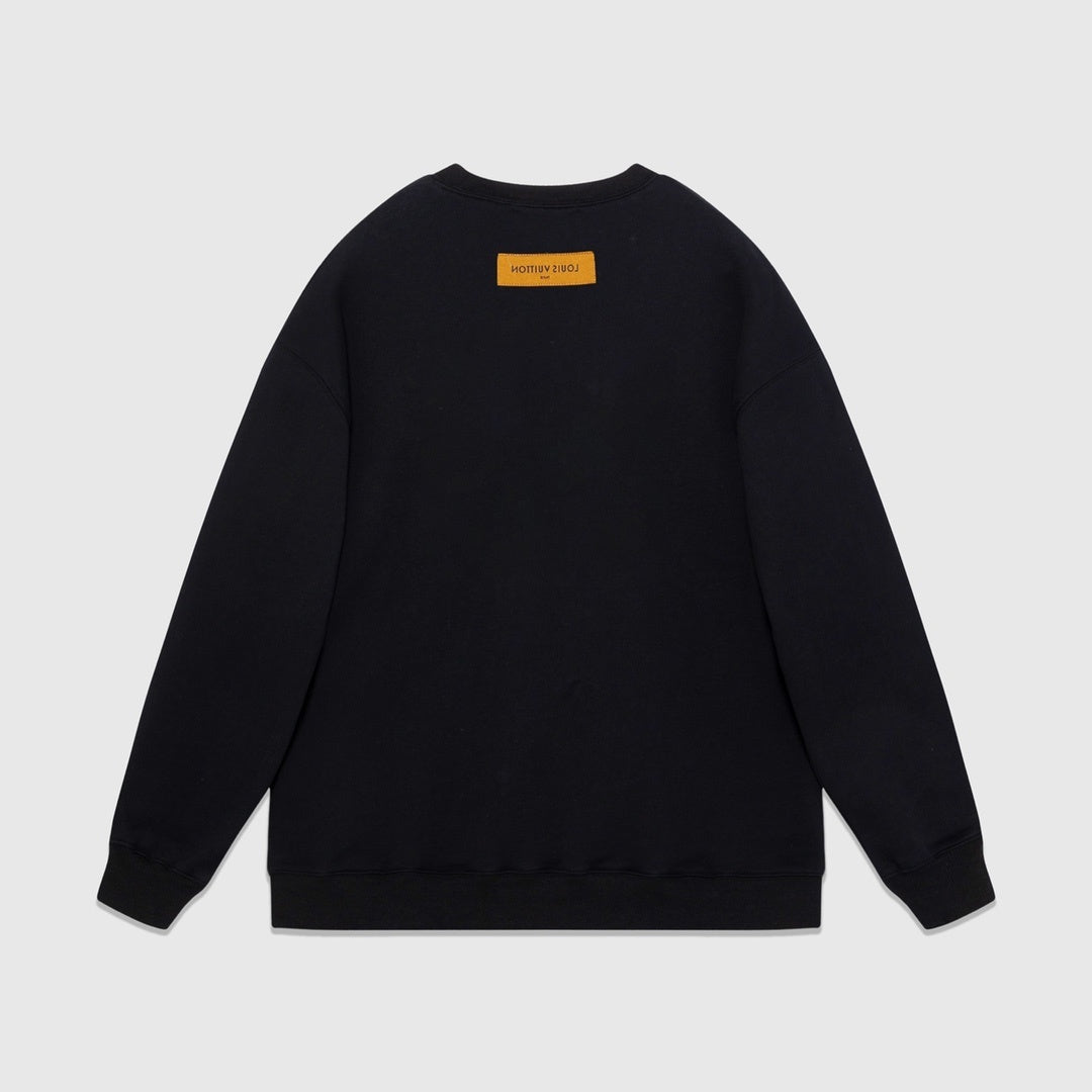Louis Vuitton LV Stitch Print Embroidered Sweatshirt "Black"