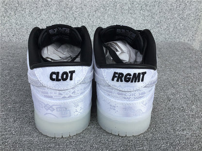 Clot x Fragment Design x Nike Dunk "White-Black"