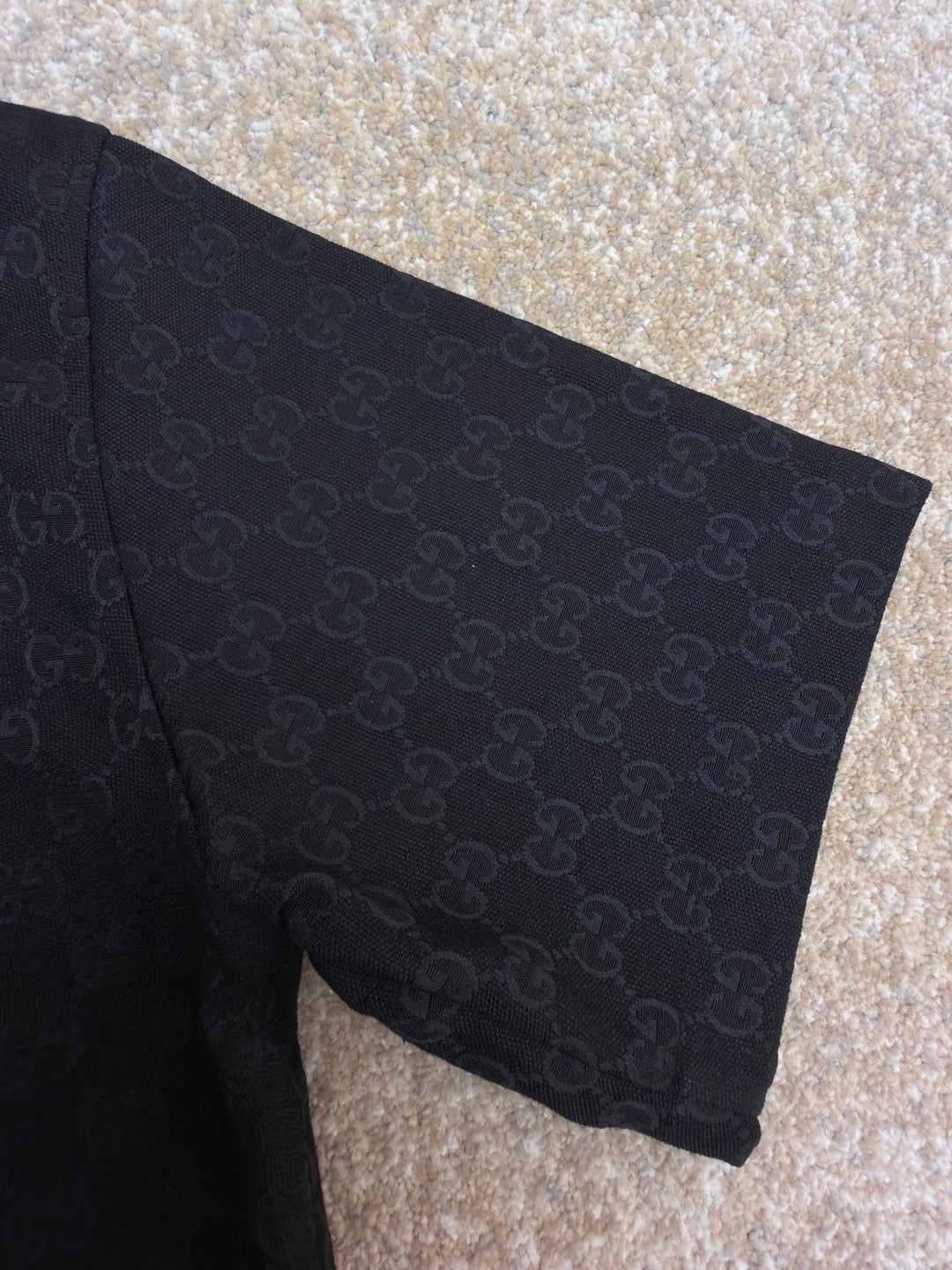 Gucci GG Canvas Linen Blend Bowling Shirt "Black"