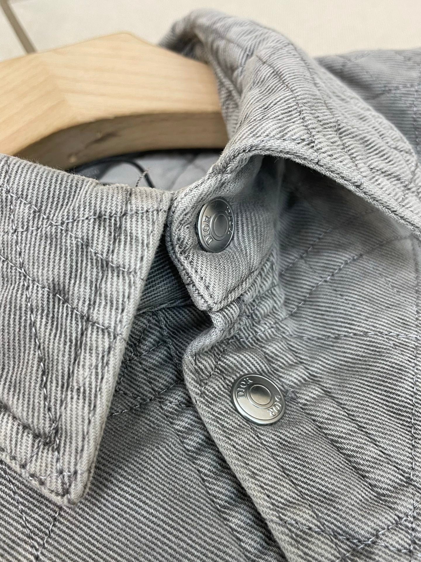 Dior Cannage Overshirt "Gray Cotton Twill"