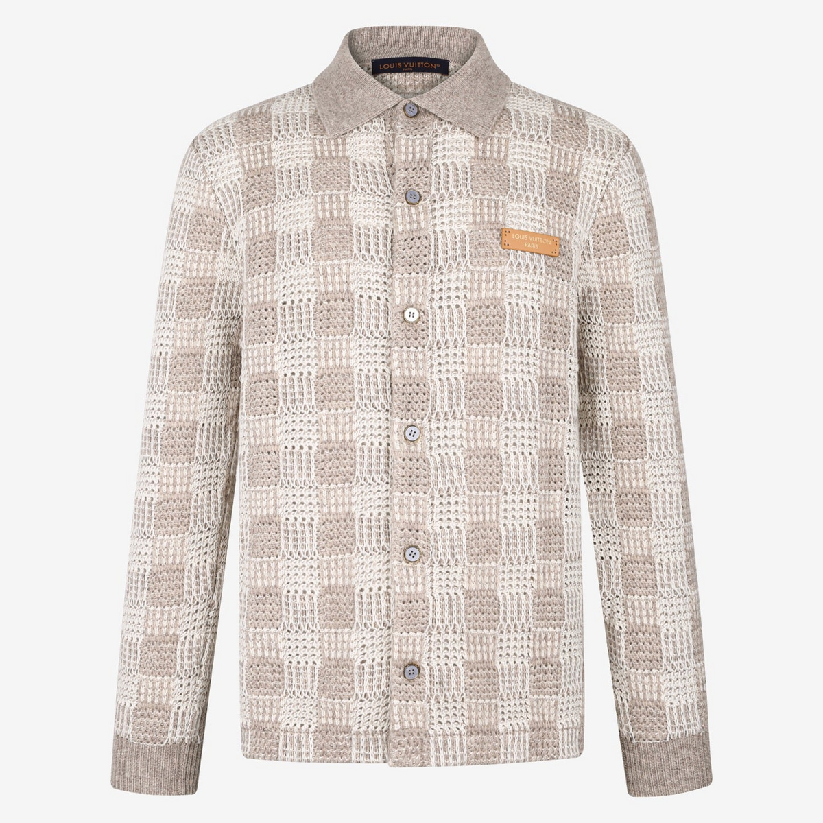 Louis Vuitton Tweedy Jacquard Check Cardigan "Beige"