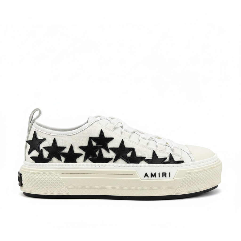 Amiri Court Low "White-Black Stars"