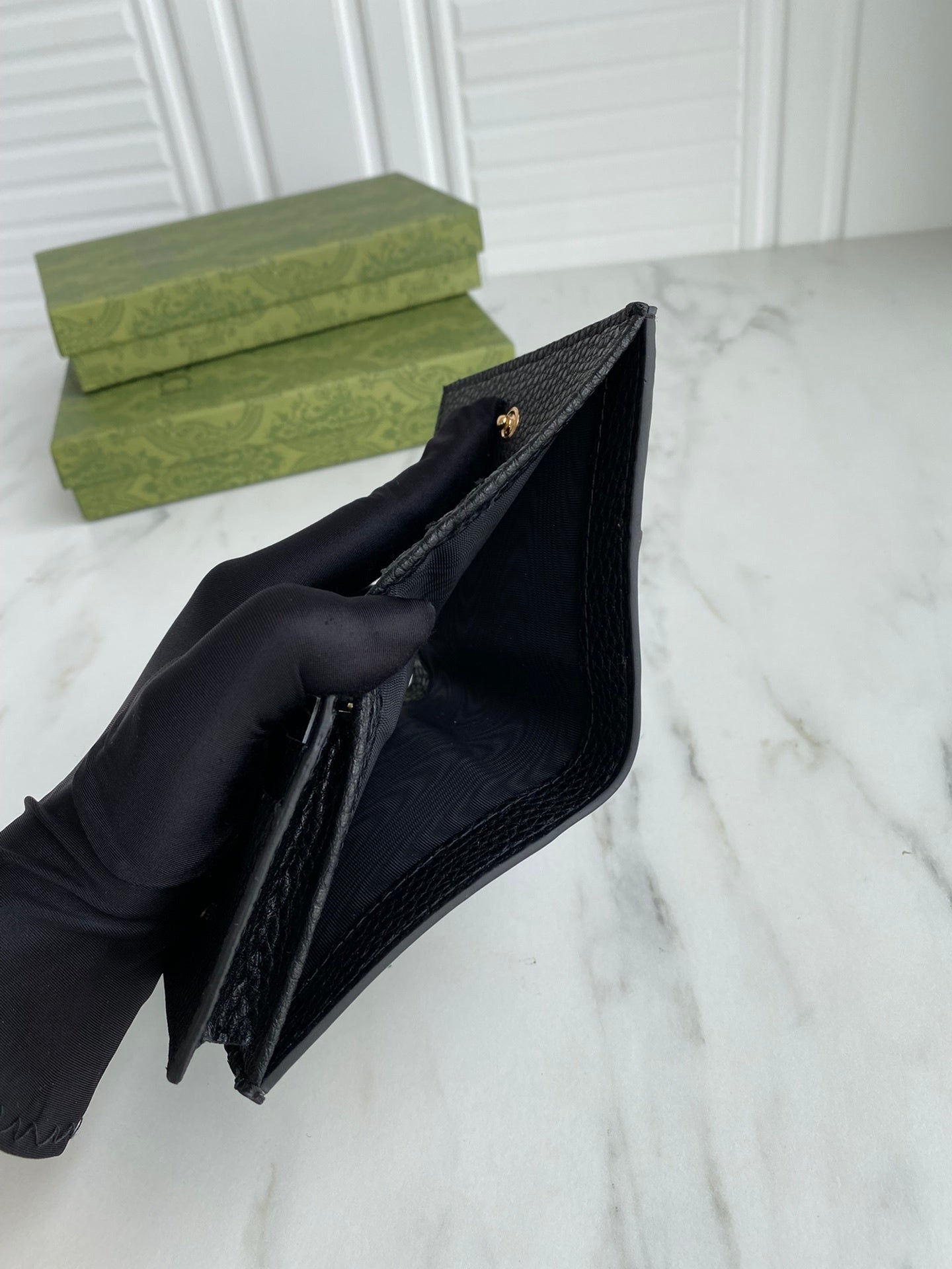 Gucci Bi-colour GG Marmont Card Case Wallet