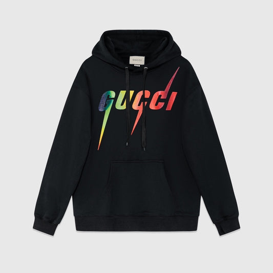 Gucci GG Blade Hoodie "Black-Rainbow"