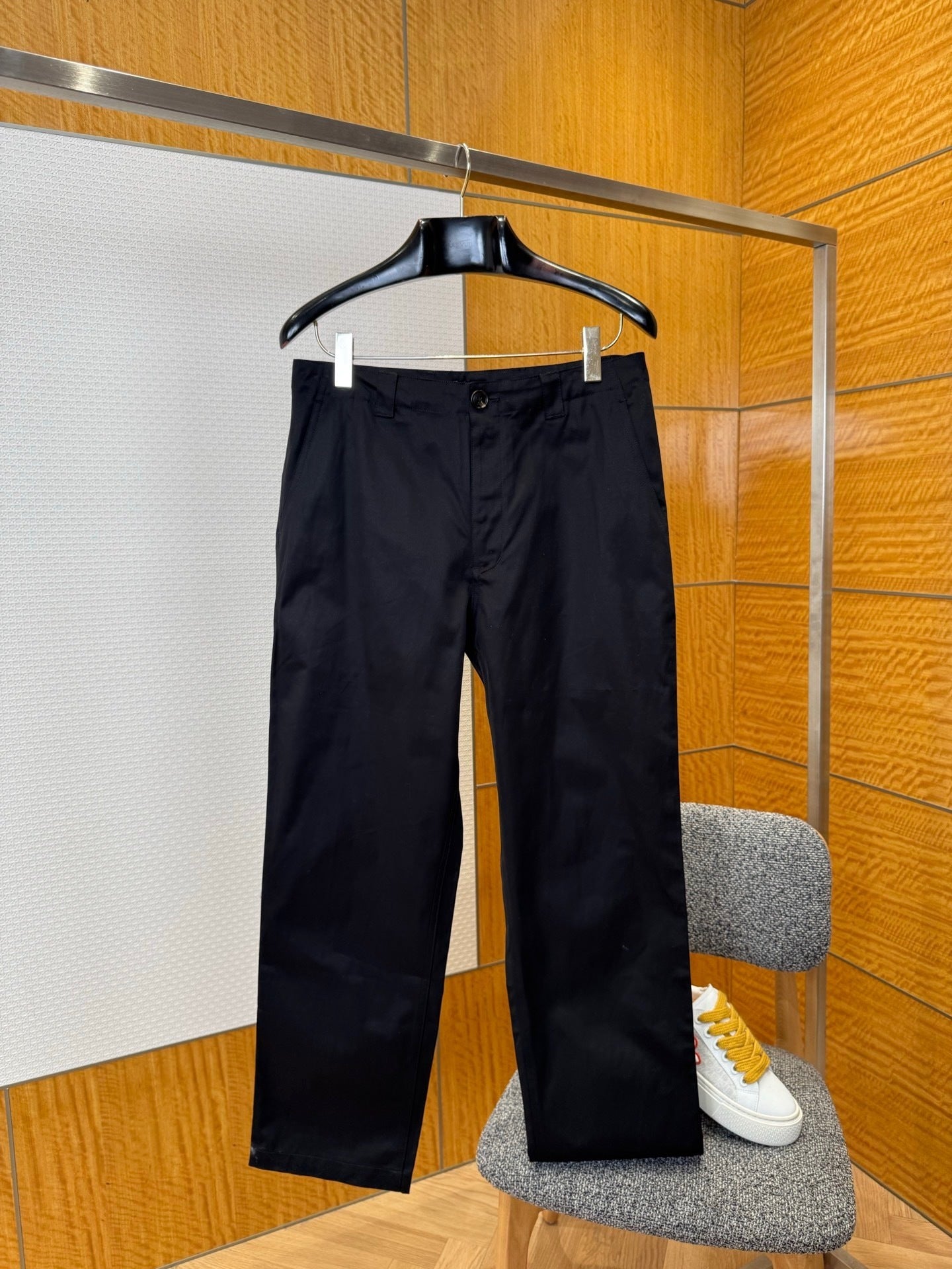 Gucci Cotton Twill Pants with Web Detail "Black"