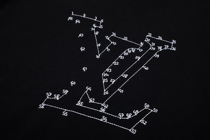 Louis Vuitton LV Stitch Print Embroidered Sweatshirt "Black"