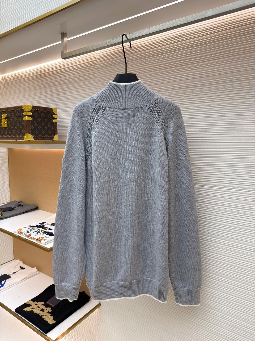 Moncler Alpaca & Wool Blend Turtleneck Sweater "Grey"