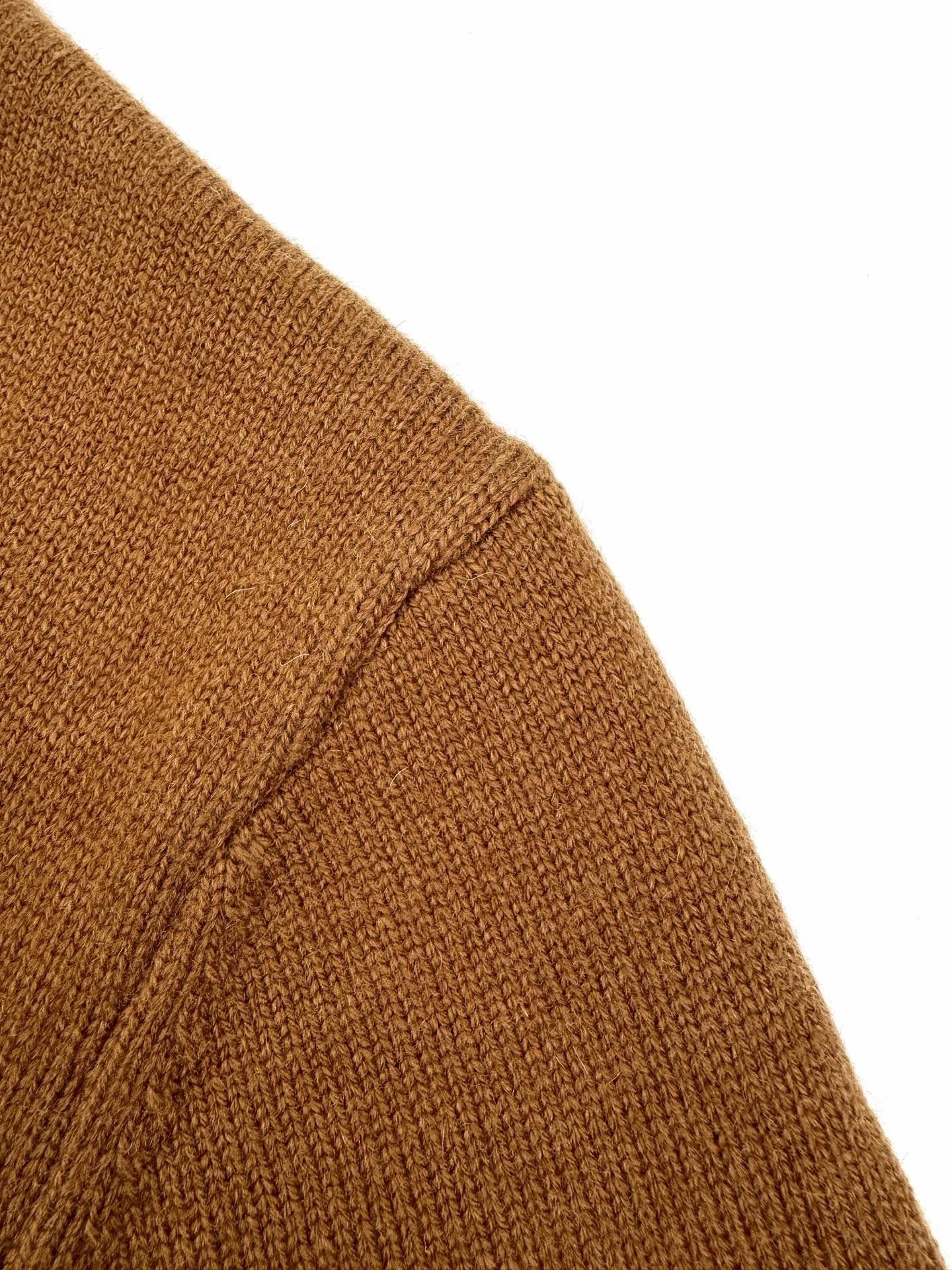 Bottega Veneta Cashmere Cardigan Intrecciato "Camel Brown"