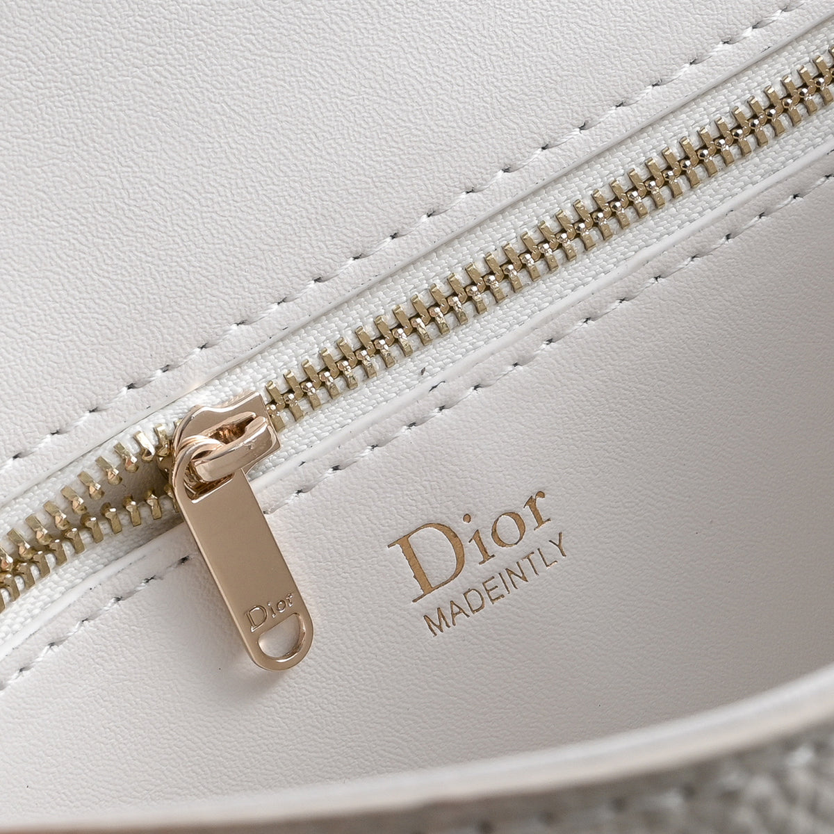 Dior Medium Dior Médaillon Flap Bag "White Grained Calfskin"