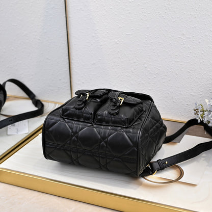 Dior Medium Dior Caro Backpack "Black Macrocannage Lambskin"