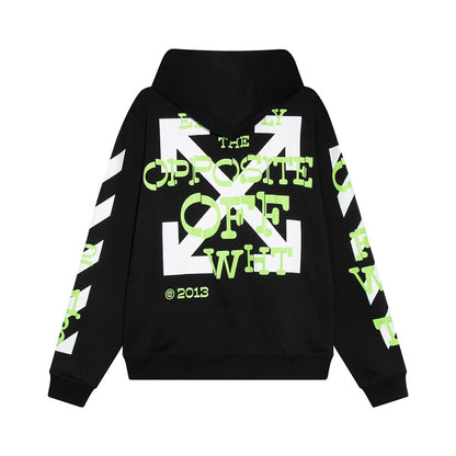 Off-White Opposite Arrow Boxy Hoodie "Black-Lime"