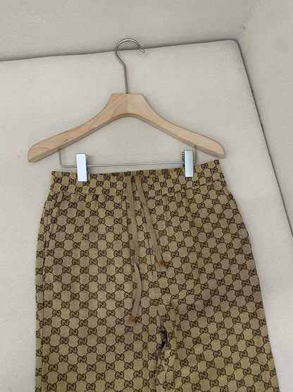 Gucci GG Canvas Track Bottoms "Camel"