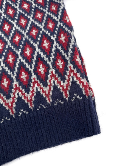 Loewe Wool Jacquard Zip-up Sweater "Blue"