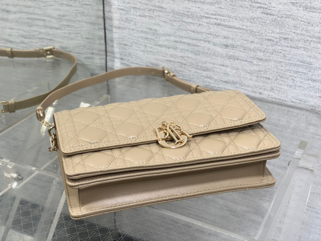 Dior My Dior Mini Bag "Powder Beige Cannage Lambskin"